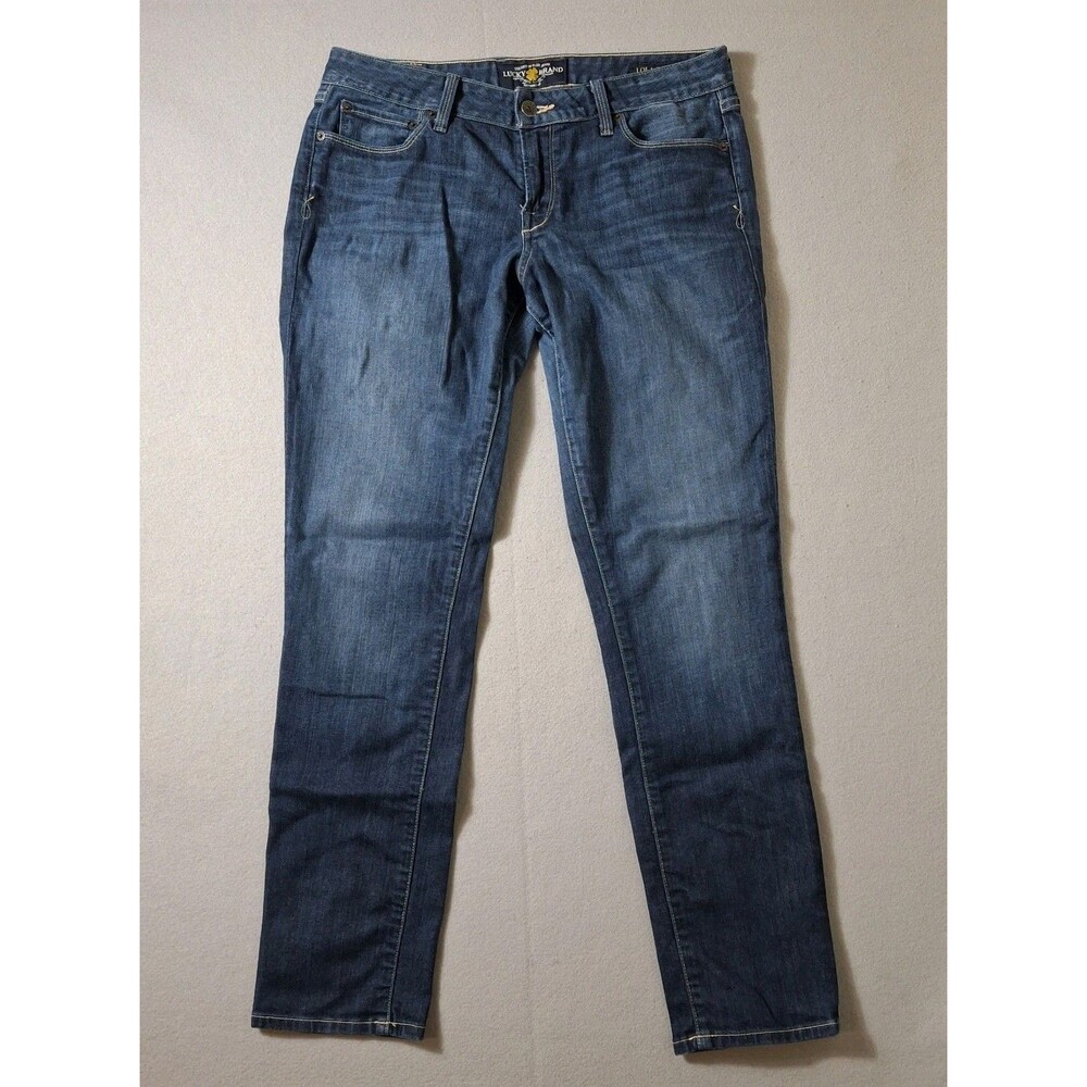Lucky Brand Jeans Women 10/30 Blue Lola Skinny Low Rise Dark Wash Stretch Denim